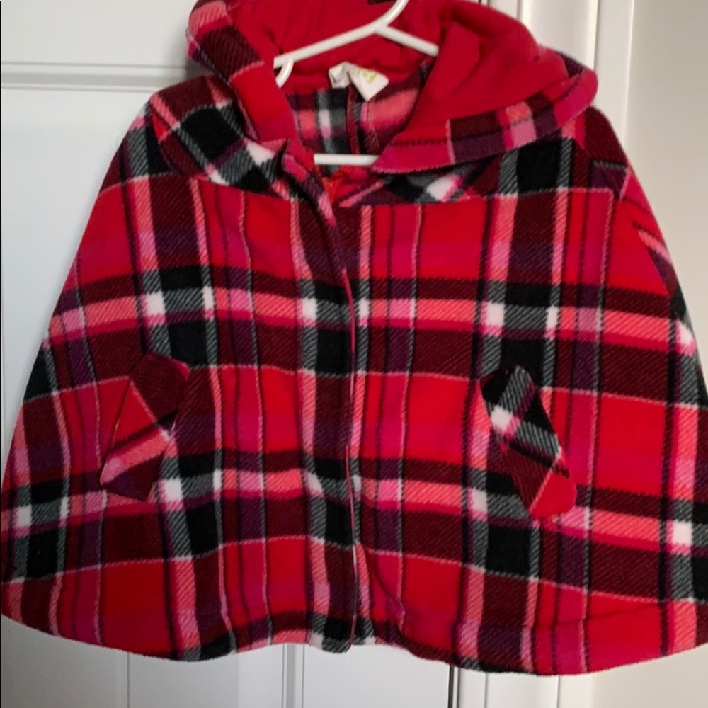 COPY - Plaid cape coat with hood